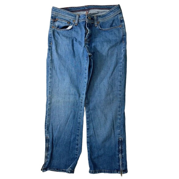 Polo by Ralph Lauren Denim - Polo Ralph Lauren Womens 6 Ankle Zip Capri Jeans Blue Stretch Kelly